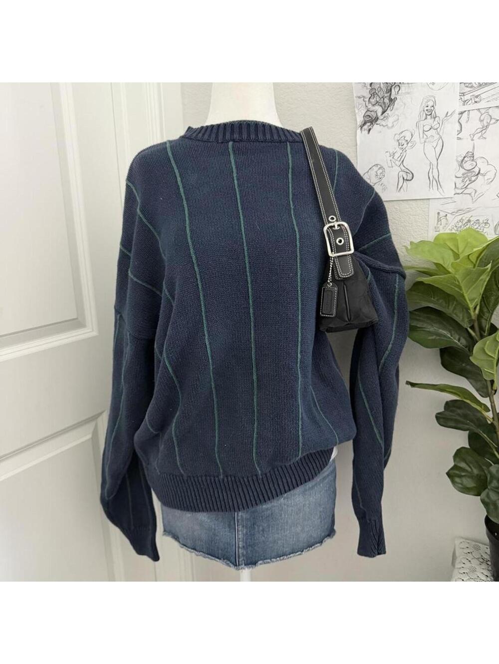 Printed cotton sweater